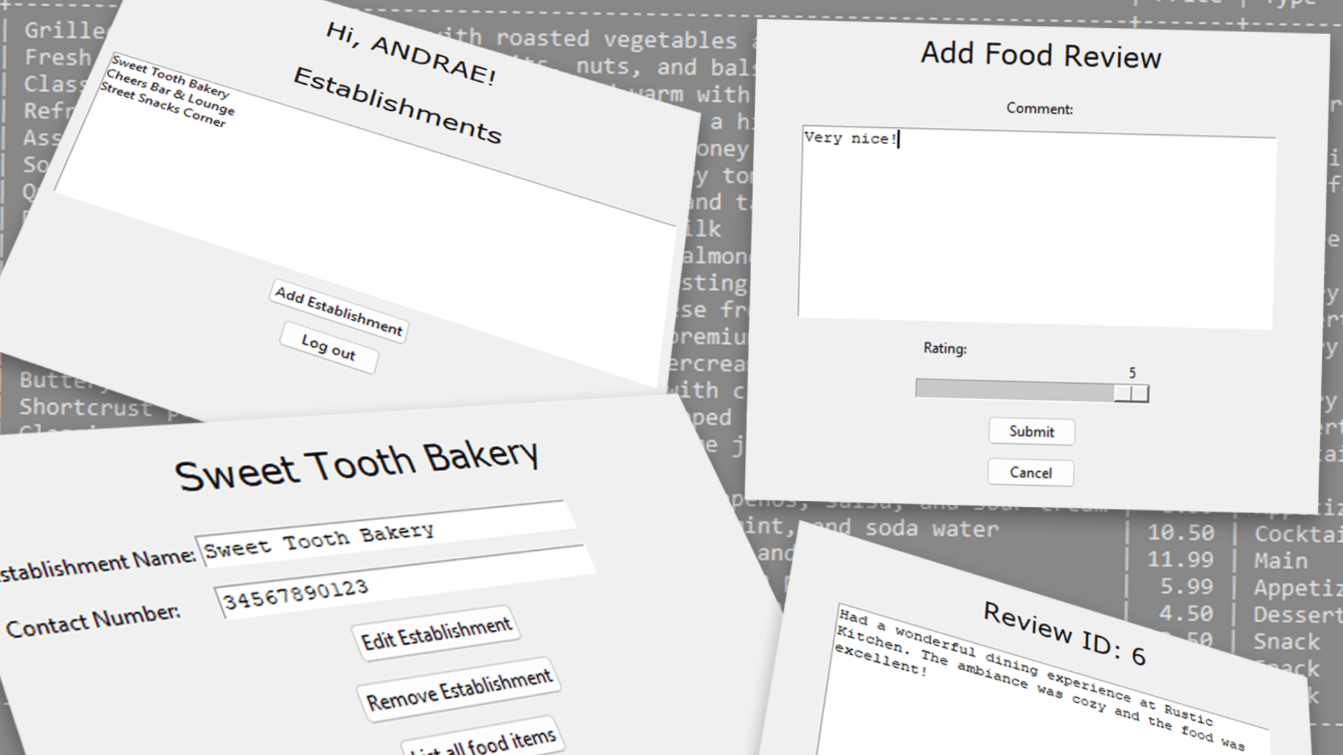 Food Review System